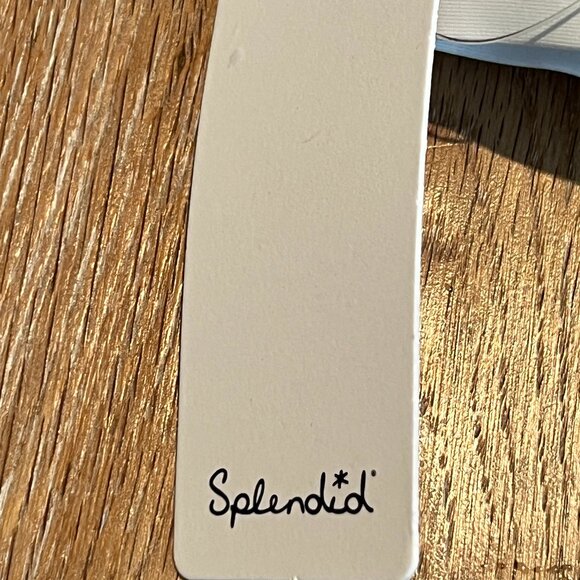 Splendid Avalon Eyelet Bikini Top & Matching Side Tie Bottoms Gray & White Sz S - Picture 6 of 8